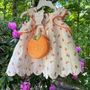 Rachel Zoe Orange Dress with Matching Purse Size 12 Months